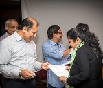 Lead Trainer Ms. Sudha Nair receiving certification